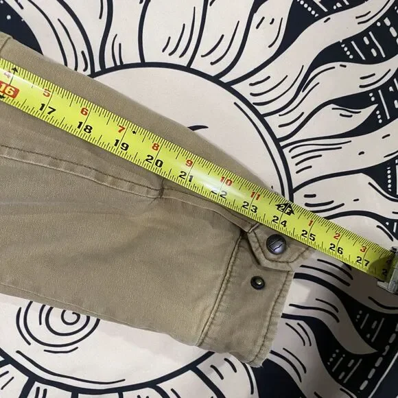 Levis Trucker Jacket Mens XL Khaki Full Zip Button Outdoor Utility Casual - Picture 8 of 9